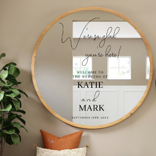 Simple Welcome To Our Wedding Sign Banner Decal
