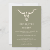 Simple Western Boho Cow Skull All in One Wedding 