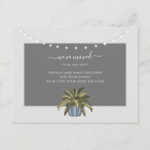 Simple We've Moved New Home Script Announcement Postcard