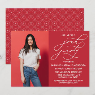 SIMPLE WHIMSICAL CALLIGRAPHY GRADUATION INVITATION