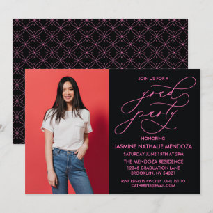 SIMPLE WHIMSICAL CALLIGRAPHY GRADUATION INVITATION