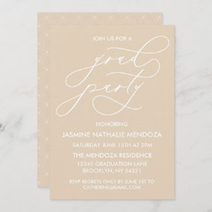 SIMPLE WHIMSICAL CALLIGRAPHY GRADUATION INVITATION