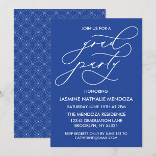 SIMPLE WHIMSICAL CALLIGRAPHY GRADUATION INVITATION
