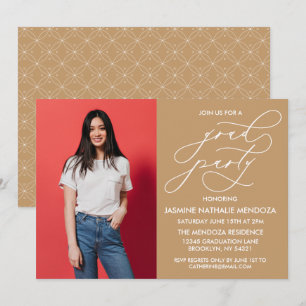 SIMPLE WHIMSICAL CALLIGRAPHY GRADUATION INVITATION