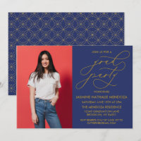 SIMPLE WHIMSICAL CALLIGRAPHY GRADUATION INVITATION