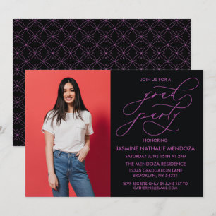 SIMPLE WHIMSICAL CALLIGRAPHY GRADUATION INVITATION