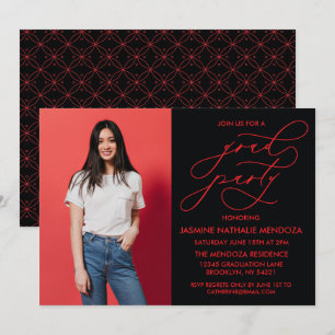 SIMPLE WHIMSICAL CALLIGRAPHY GRADUATION INVITATION
