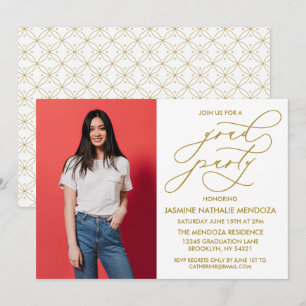 SIMPLE WHIMSICAL CALLIGRAPHY GRADUATION INVITATION