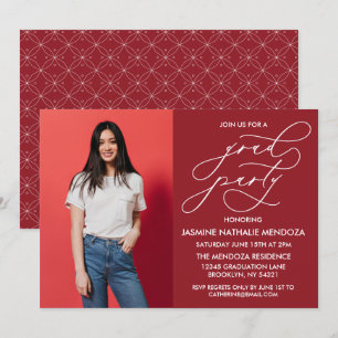 SIMPLE WHIMSICAL CALLIGRAPHY GRADUATION INVITATION