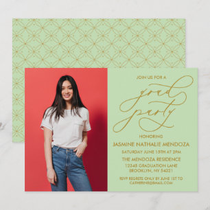 SIMPLE WHIMSICAL CALLIGRAPHY GRADUATION INVITATION