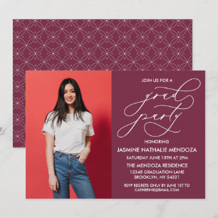 SIMPLE WHIMSICAL CALLIGRAPHY GRADUATION INVITATION