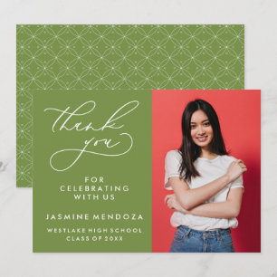 SIMPLE WHIMSICAL CALLIGRAPHY GRADUATION THANK YOU