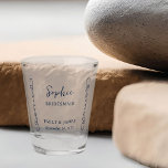 Simple Whimsical Doodle Any Colour Wedding Shot Glass<br><div class="desc">Wedding party gift to personalize for your bridesmaids or anyone in your bridal party. You can also add the name of the bride and groom and their wedding date. Simple modern whimsical doodle design with love hearts. You are also welcome to edit the colours in the design tool, where you...</div>
