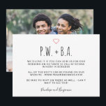 Simple Whimsical Typography Heart Photo Wedding Invitation<br><div class="desc">Cute Minimalist Whimsical Typography Heart Wedding Invitation with Photo</div>