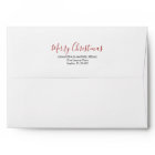 Simple White and Berry Red 5x7 Return Address