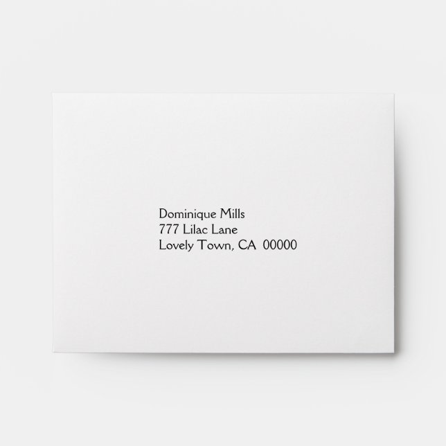 Simple White and Black RSVP Return V007 Envelope (Front)