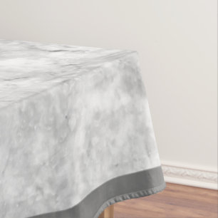 Simple White and Grey Marble   Medium  Tablecloth