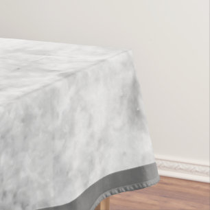 Simple White and Grey Marble   Tablecloth