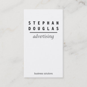 Simple   White & Black Business Card