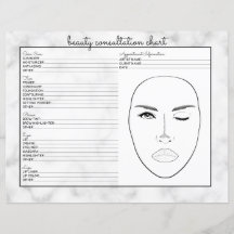 Simple White Black Marble Beauty Consultation