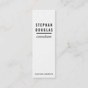 Simple   White & Black Mini Business Card