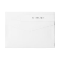 Simple White & Black Modern Wedding Postponed