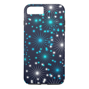 Simple White Blue Glitter Lighting Personalized iPhone 8 Plus/7 Plus Case