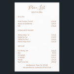 Simple White Brown Flyer<br><div class="desc">Modern, simple White Brown Flyer. Entworfen für Designer, Stylisten, Salons, Haare und Make-up Künstler, Nails und Lash Künstler, Wellness-Centre und mehr.</div>