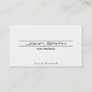 Simple White Business Card
