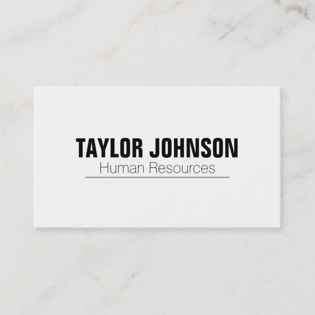Simple | White Business Card (Front)
