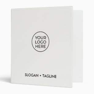 Simple White Business Logo Company Binder