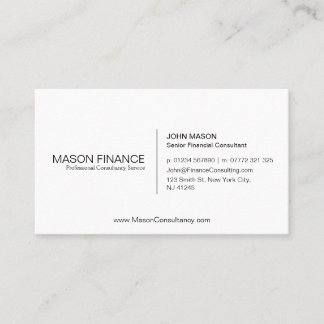 Simple White Customizable Business Card Template