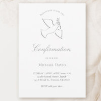 simple white dove design Confirmation