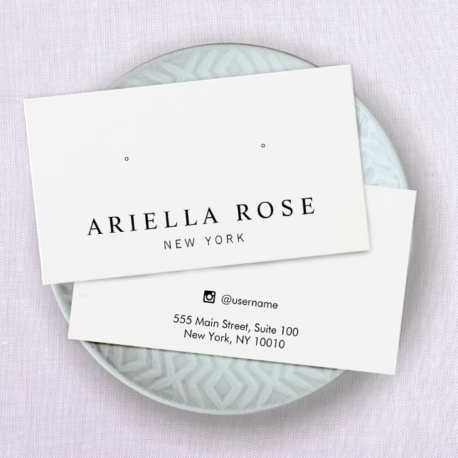 Simple White Earring Jewellery Display Card (Creator Uploaded)