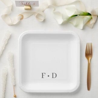 Simple White Elegant Paper Plates