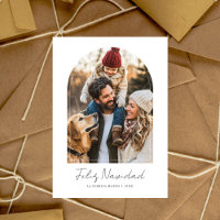 Simple White Feliz Navidad Arch Photo Christmas