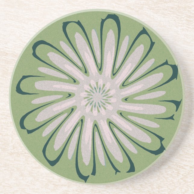 Simple White Flower Coaster (Front)