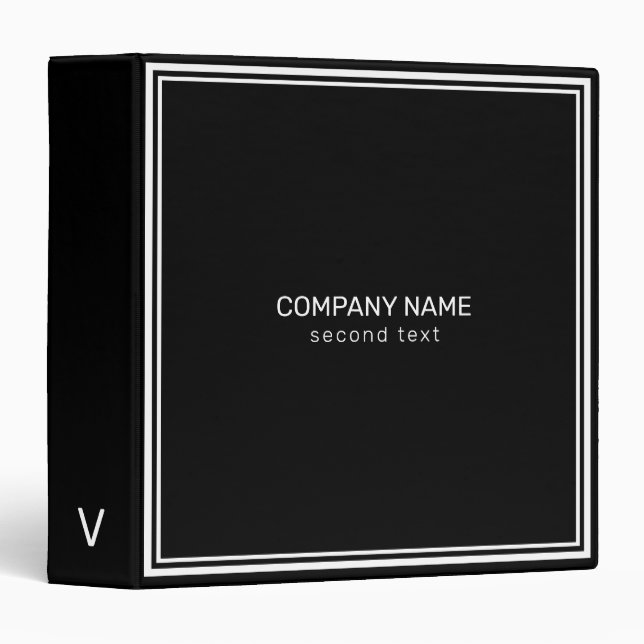 Simple White Frame  Binder (Front/Spine)