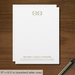 Simple White Gold Business Letterhead with Logo<br><div class="desc">Make a professional statement with our Simple White and Gold Business Letterhead with Custom Logo. This letterhead design features a customizable template logo on a clean white background with your company name and contact information elegantly presented in golden classic typography. Each sheet exudes professionalism and sophistication, making it perfect for...</div>