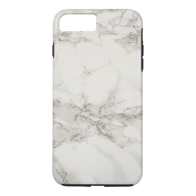 Simple White Grey Marble Texture Personalized Case-Mate iPhone Case (Back)