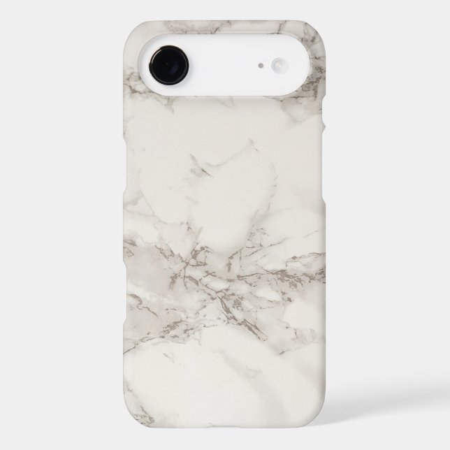 Simple White Grey Marble Texture Personalized Case-Mate iPhone Case (Back)