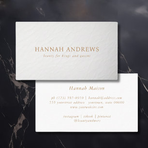 Simple White-Grey Modern Minimalist Business Card