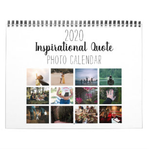 Simple White Inspirational Quote 2021 Photo Calendar