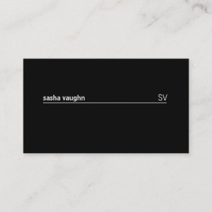 Simple White Line Business Card