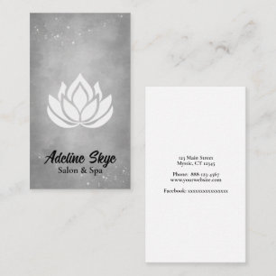 Simple white lotus flower business card