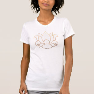 Simple White Lotus Yoga and Meditation Teacher T-Shirt