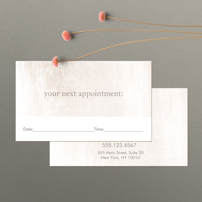 Simple White Marble Salon Spa Appointment Reminder (Creator Uploaded)