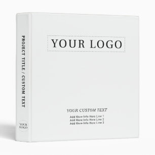 Simple White Minimal Business Logo Promotional Binder