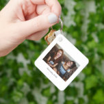 Simple White Minimalist Photo Keepsake Keychain<br><div class="desc">Simple White Minimalist Photo Keepsake Christmas keychain,  a beautiful personalized gift for friends,  family,  couple,  girlfriend,  boyfriend,  coworker,  boss and more.</div>