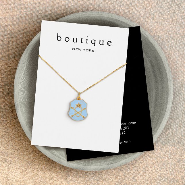 Simple White Necklace Bracelet Display Card (Creator Uploaded)